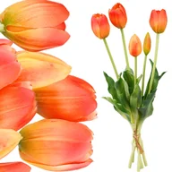 Sztuczne kwiaty - TULIPANY SILIKONOWE BUKIET SZTUCZNYCH KWIATÓW JAK ŻYWE GUMOWE 39 cm DUŻE - miniaturka - grafika 1
