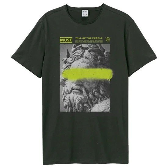 Muse: Muse Graffiti Amplified Vintage Charcoal Medium T Shirt