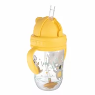 Kubki dla dzieci - Canpol Babies Kubek niekapek z rurką i odważnikiem żółty Exotic 270 ml - miniaturka - grafika 1