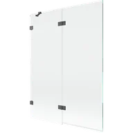 Parawany nawannowe - Mexen Lunar parawan nawannowy 2-skrzydłowy lewy 130 x 150 cm, transparent, gun gray szczotkowany - 897-130-100-66-00-L - miniaturka - grafika 1