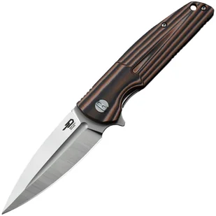 Nóż składany Bestech Knives Fin Satin - Black/Orange/Beige - Noże - miniaturka - grafika 1