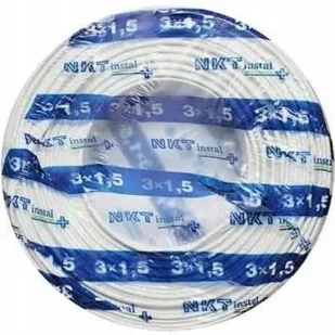 nkt Przewód nkt instal plus YDYp 3x1,5 żo biały 450/750 /50m/ 13029052 - Kable - miniaturka - grafika 1