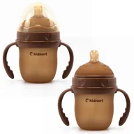 Butelki dla niemowląt - Butelka Silikonowa Antykolkowa Eple 150ml Brązowa 0–3M BPA FREE - miniaturka - grafika 1