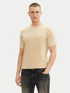 Koszulki męskie - KARL LAGERFELD T-Shirt 755030 552235 Beżowy Regular Fit - miniaturka - grafika 1