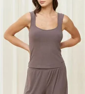 Koszulki i topy damskie - Triumph top podkoszulka piżama lyocell szary prążki rozmiar 40/L - miniaturka - grafika 1