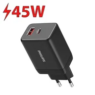 Ładowarki do telefonów - Ładowarka sieciowa PHILIPS PHIL-DLP4345CB/12 45W Czarny - miniaturka - grafika 1