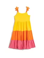 Sukienki - Koton Dziewczęca sukienka w paski midi, Żółty (151), 9-10 Lata - miniaturka - grafika 1
