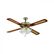 Wentylatory łazienkowe - V-TAC wentylator sufitowy VT-6056-4 55W E27 132 cm brązowy/złoty twm_982046 - miniaturka - grafika 1