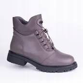 Botki damskie - Botki śniegowce damskie GOODIN GD-LH-2008 ściągacz ocieplane popiel 41 - miniaturka - grafika 1