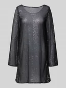 Sukienki - Sukienka koktajlowa o lejącym kroju z cekinowym obszyciem model ‘JACK’ - miniaturka - grafika 1