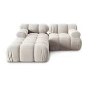 Narożniki - Beżowy aksamitny narożnik (lewostronny) Bellis – Micadoni Home - miniaturka - grafika 1