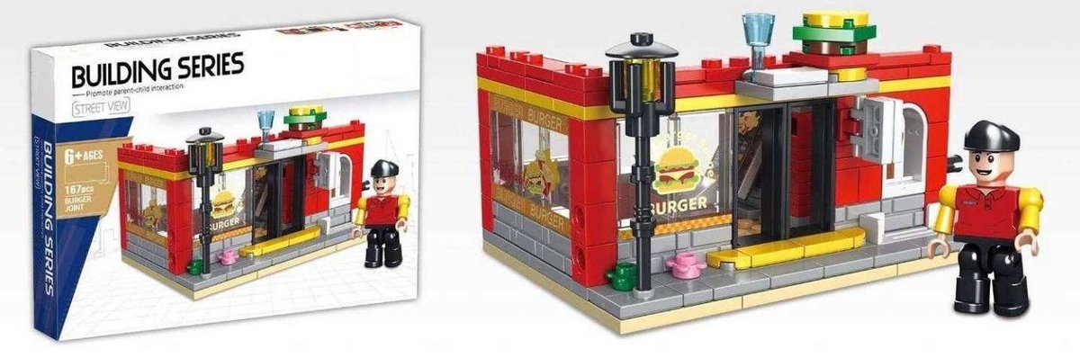 KLOCKI BUDYNEK STREET VIEW – BURGEROWNIA - 167 ELEMENTÓW