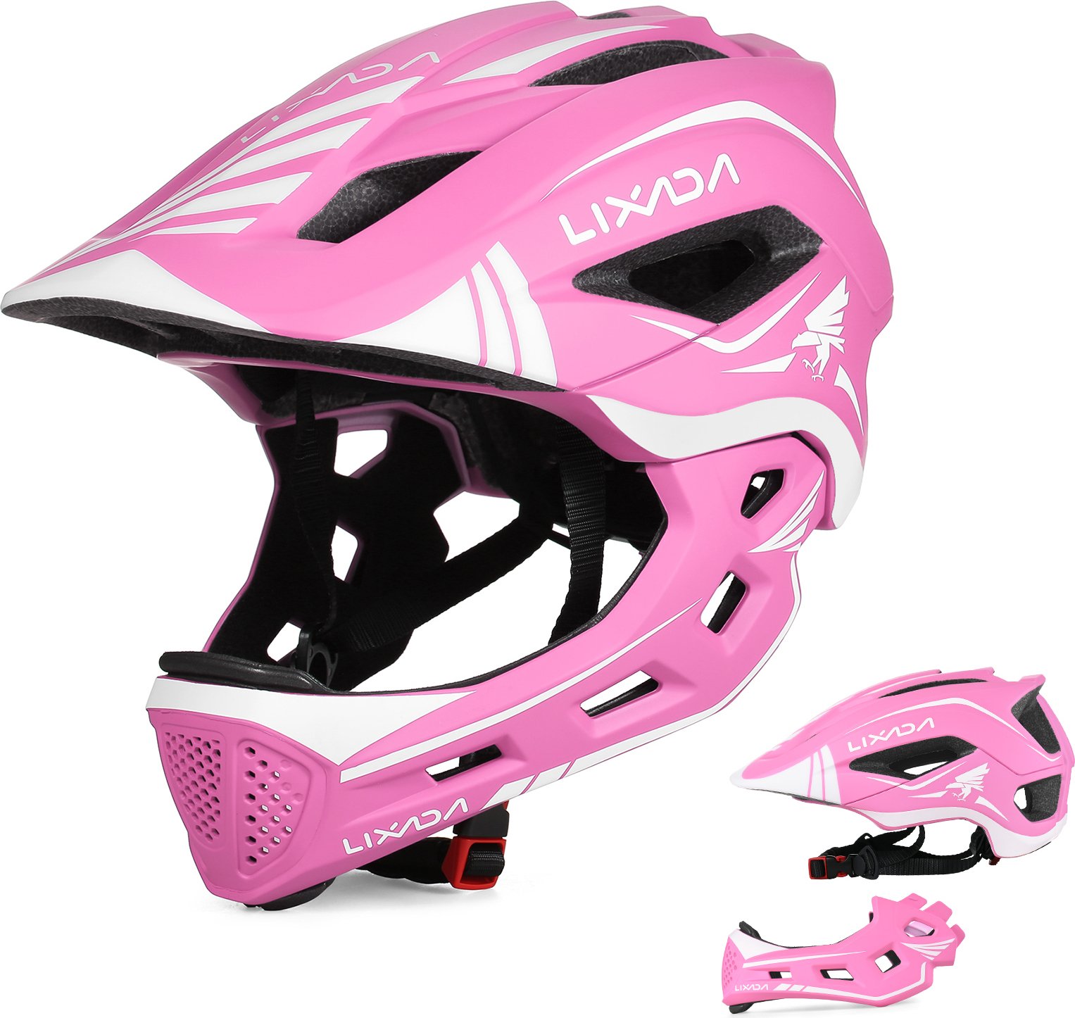 Lixada Odpinany kask dziecięcy, sportowy, ochronny, kask rowerowy, sprzęt ochronny do jazdy na rowerze, deskorolce, rolkach, hulajnodze