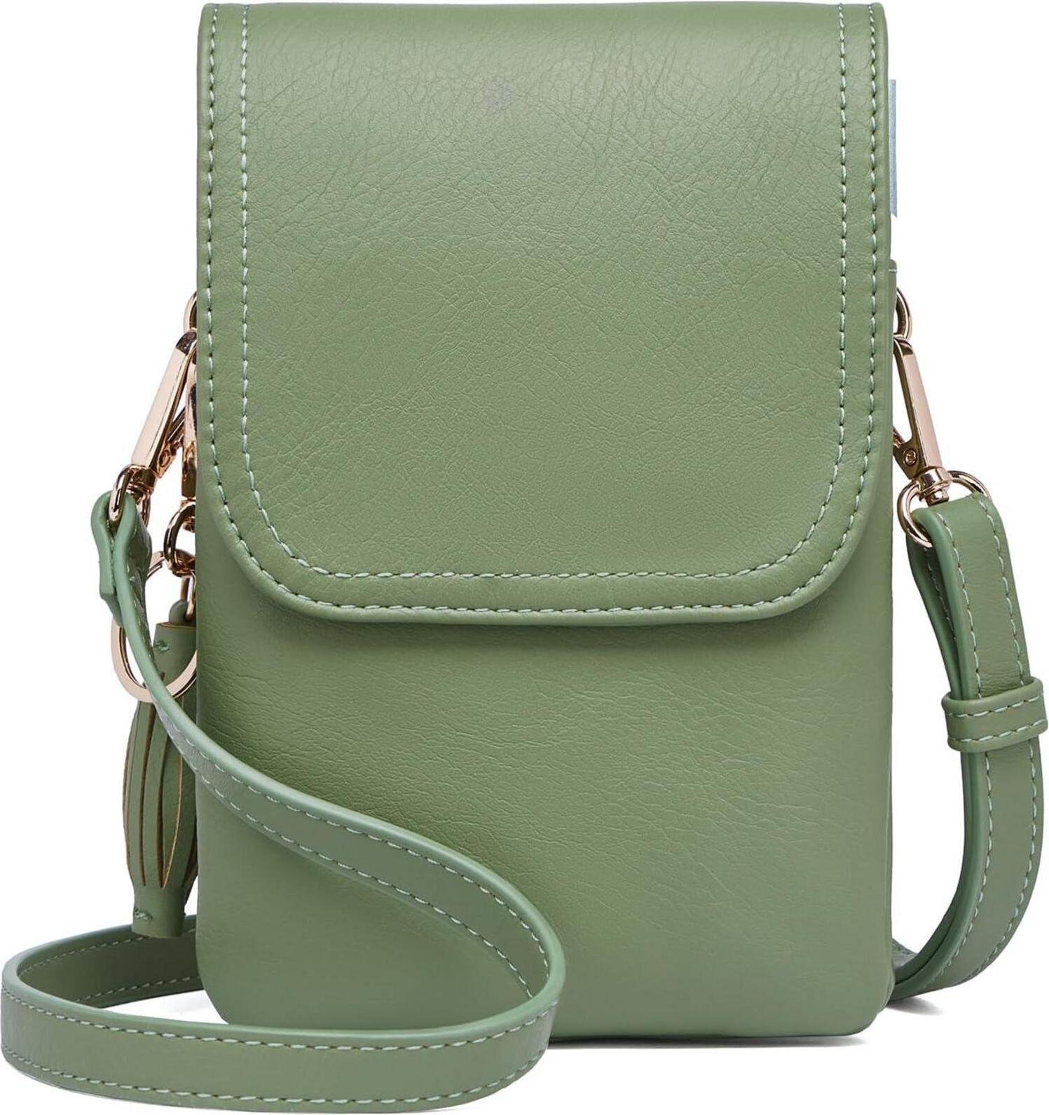 Mała damska torba na ramię na telefon komórkowy z portfelem i regulowanym paskiem