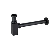 Syfony - Balneo Syfon umywalkowy mosiężny kwadratowy czarny - miniaturka - grafika 1