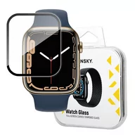 Akcesoria do smartwatchy - Wozinsky Szkło Hybrydowe do Apple Watch 7 / 8 45 mm czarny - miniaturka - grafika 1