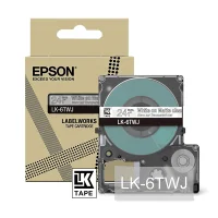 Epson LK-6TWJ taśma matowa 24 mm, biały na przeźroczystym, oryginalna - Taśmy do drukarek barwiące - miniaturka - grafika 1