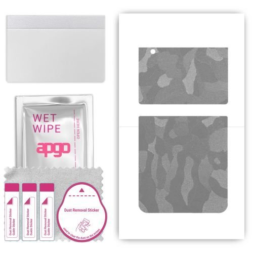 folia naklejka skórka strukturalna na TYŁ do Samsung W23 Flip - Moro Camo Srebrny - apgo SKINS