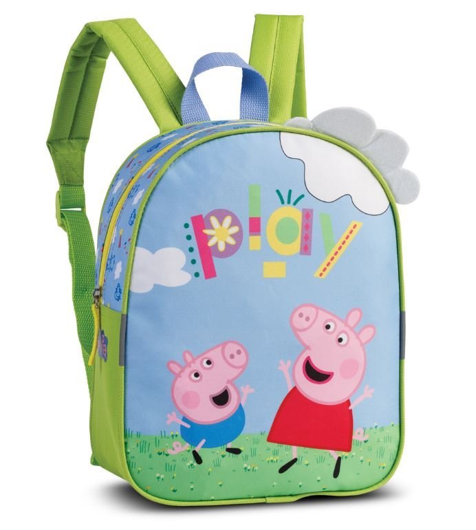 Plecak dziecięcy szkolny ŚWINKA PEPPA GEORGE i PEPPA błękitny 6L
