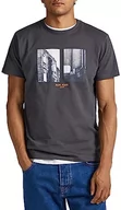 Koszulki męskie - Pepe Jeans Koszulka męska, Szary (Thunder), L - miniaturka - grafika 1