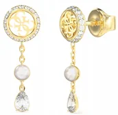 Kolczyki - Kolczyki GUESS złote wiszące NA PREZENT JUBE05521JW-YG - miniaturka - grafika 1