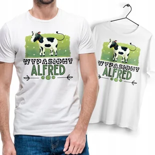 Koszulka Męska Biała Dla Alfreda T-Shirt Podkoszulek Nadruk Na Prezent - Koszulki męskie - miniaturka - grafika 1