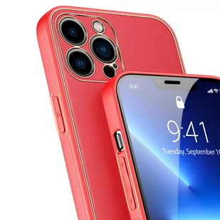 Dux Ducis Yolo eleganckie etui pokrowiec ze skóry ekologicznej iPhone 13 Pro Max czerwony - Etui i futerały do telefonów - miniaturka - grafika 4