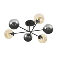 Lampy sufitowe - Lampa wisząca Brendi czarna-wielokolorowy 6xE14x40W wym: 26 x 75 cm metal Emibig - miniaturka - grafika 1