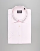 Koszule męskie - koszula canosa 00550 krótki rękaw róż slim fit - miniaturka - grafika 1