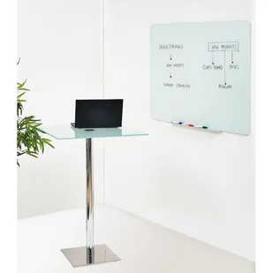 Szklana tablica magnetyczna na ścianę, biała, 900 x 1200 mm - Tablice i flipcharty - miniaturka - grafika 1