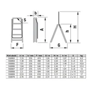 Pozostałe wyposażenie warsztatu - Schodki aluminiowe dwustronne ALVE FORTE z uchwytem, 2x10 stopni, wysokość 2,12 m - miniaturka - grafika 1
