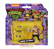 Figurki dla dzieci - Wojownicze Żółwie Ninja Movie Mutatnt Mayhem Mini figurki 2pak, Figurka DON & BEBOP - miniaturka - grafika 1