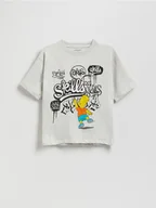 Koszulki dla chłopców - Reserved - T-shirt The Simpsons - jasnoszary - miniaturka - grafika 1