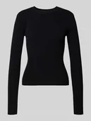 Swetry damskie - Sweter o kroju slim fit z dzianiny z mieszanki wiskozy model ‘MIRA’ - miniaturka - grafika 1