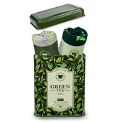 Skarpetki damskie - Skarpetki Damskie SOXO zielona herbata w puszce - 2 Pary - miniaturka - grafika 1