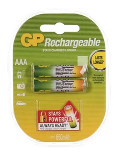 GP Batteries AAA 650mAh 2 szt (650AAAHC-UC2) - Ładowarki i akumulatory - miniaturka - grafika 1