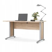 Biurka - Biurko prostokątne dąb sonoma 150 x 80 x 75 cm proste duże Prima - miniaturka - grafika 1