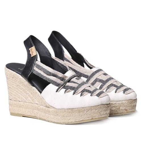 TONI PONS Patty-NC_Cru 36, Trampki damskie, ecru-czarne, EU, Kolor: czarny, 36 EU