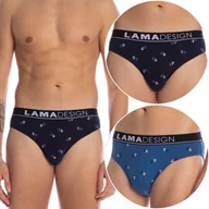 Majtki męskie - Slipy Męskie 2 PARY majtki bawełniane LAMA - M - miniaturka - grafika 1