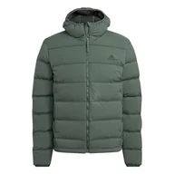 Kurtki męskie - adidas Kurtka męska (Down) Helionic Stretch Hooded Down Jacket, Green Oxide, HG8717, S - miniaturka - grafika 1