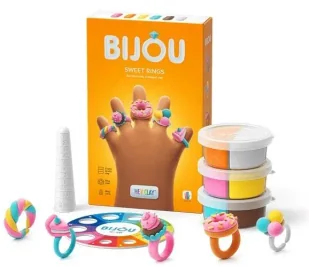Hey Clay Bijou - Sweet rings - TM Toys - Zabawki kreatywne - miniaturka - grafika 1