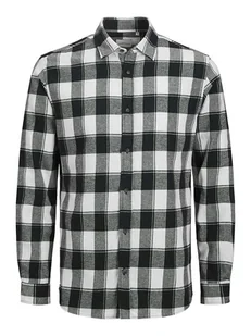 Jack & Jones Koszula "Joshua" w kolorze czarno-białym - Koszule męskie - miniaturka - grafika 1