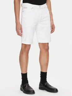 Calvin Klein Jeans Szorty jeansowe J30J327536 Biały Slim Fit - Spodenki męskie - miniaturka - grafika 1