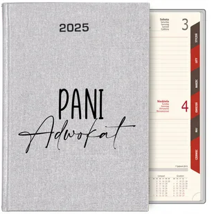 KALENDARZ TERMINARZ SREBRNY B5 2025 PREZENT DLA PANI ADWOKAT ORGANIZER WZ - Notesy i bloczki - miniaturka - grafika 1