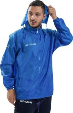 Kurtka Przeciwdeszczowa Sportowa Piłkarska Givova Basico Niebieska r 3XS