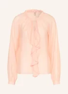 Bluzki damskie - Guess Bluzka Maelys Z Falbanami orange - miniaturka - grafika 1