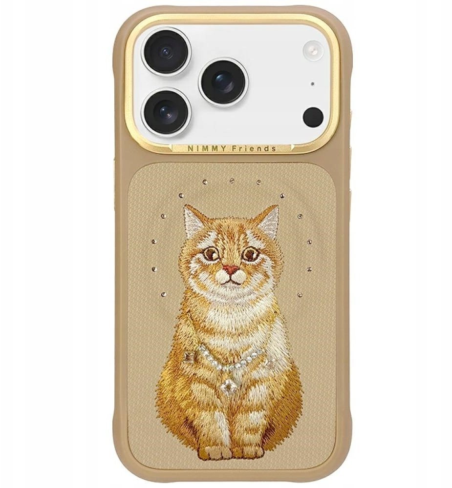 Nimmy Etui Nimmy Lucky Fashion Cat MagSafe do iPhone 17 Pro brązowy