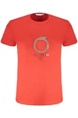 Koszulki męskie - T-SHIRT MĘSKI Z KRÓTKIM RĘKAWEM TRUSSARDI CZERWONY - miniaturka - grafika 1