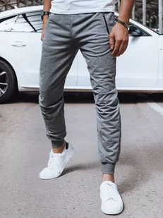 Spodnie męskie dresowe jasnoszare Dstreet UX4269-XL/XXL - Spodnie męskie - miniaturka - grafika 1