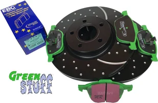 Przednie klocki GreenStuff + NAWIERCANE NACINANE tarcze hamulcowe 300mm EBC seria GD Ford Escape FWD 2013-2019 - Tarcze hamulcowe - miniaturka - grafika 10